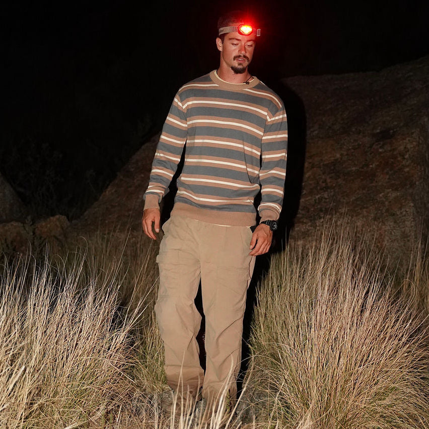 Men's Striped Crew Neck