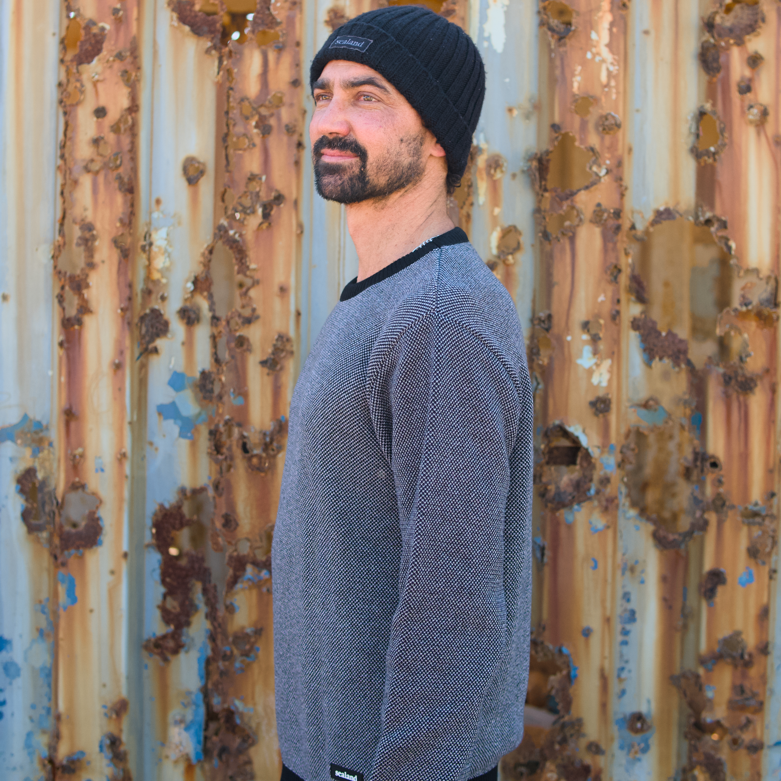 Men's Textured Crew Knitwear