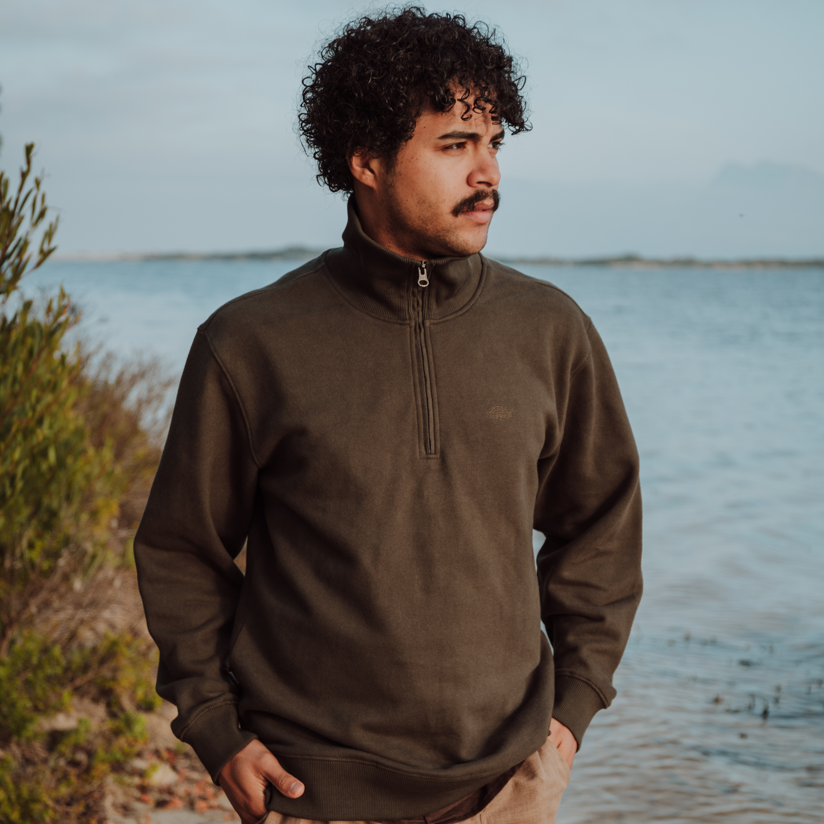 Men's Quarter Zip Sweat Top