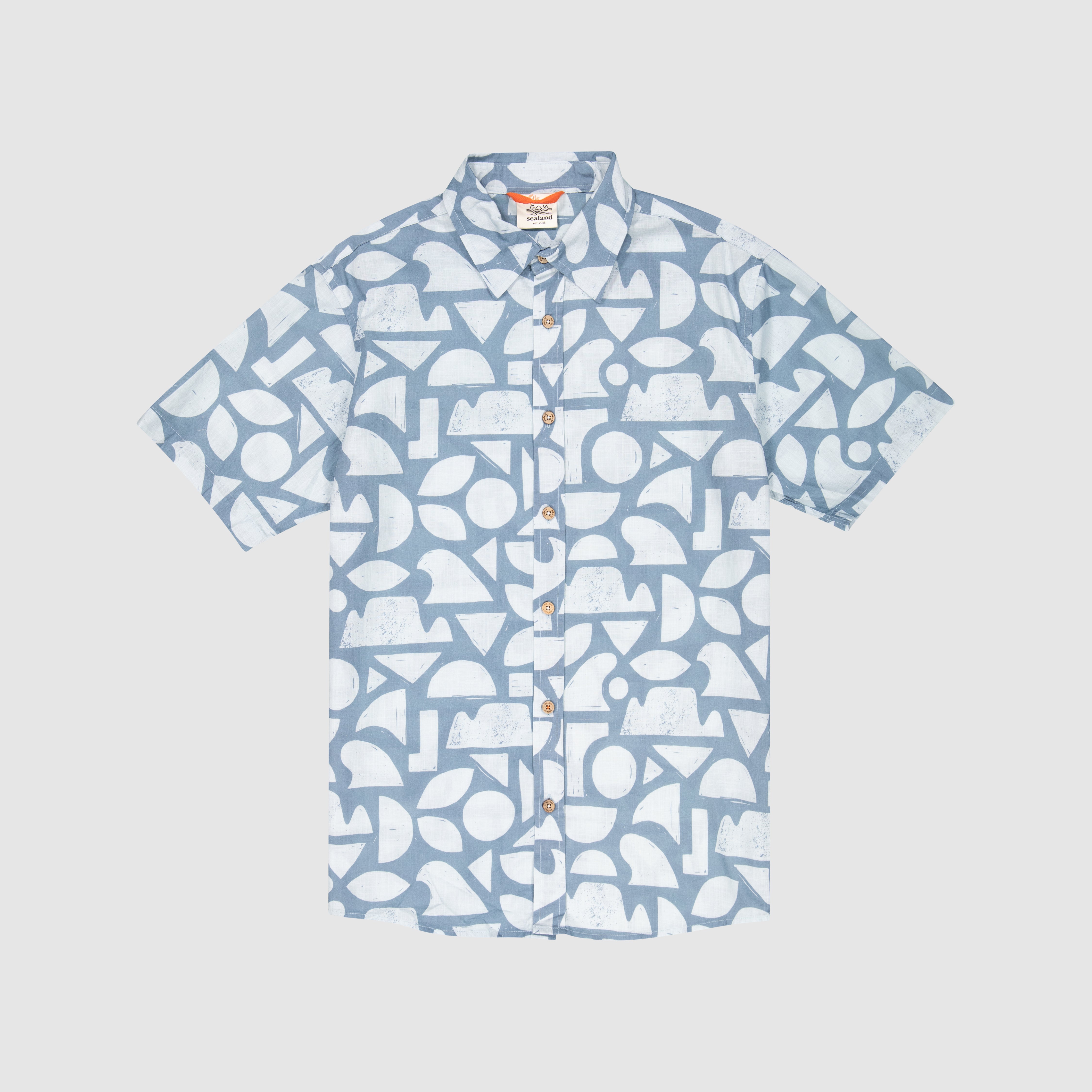 Summer Shirt - Geometric Blues