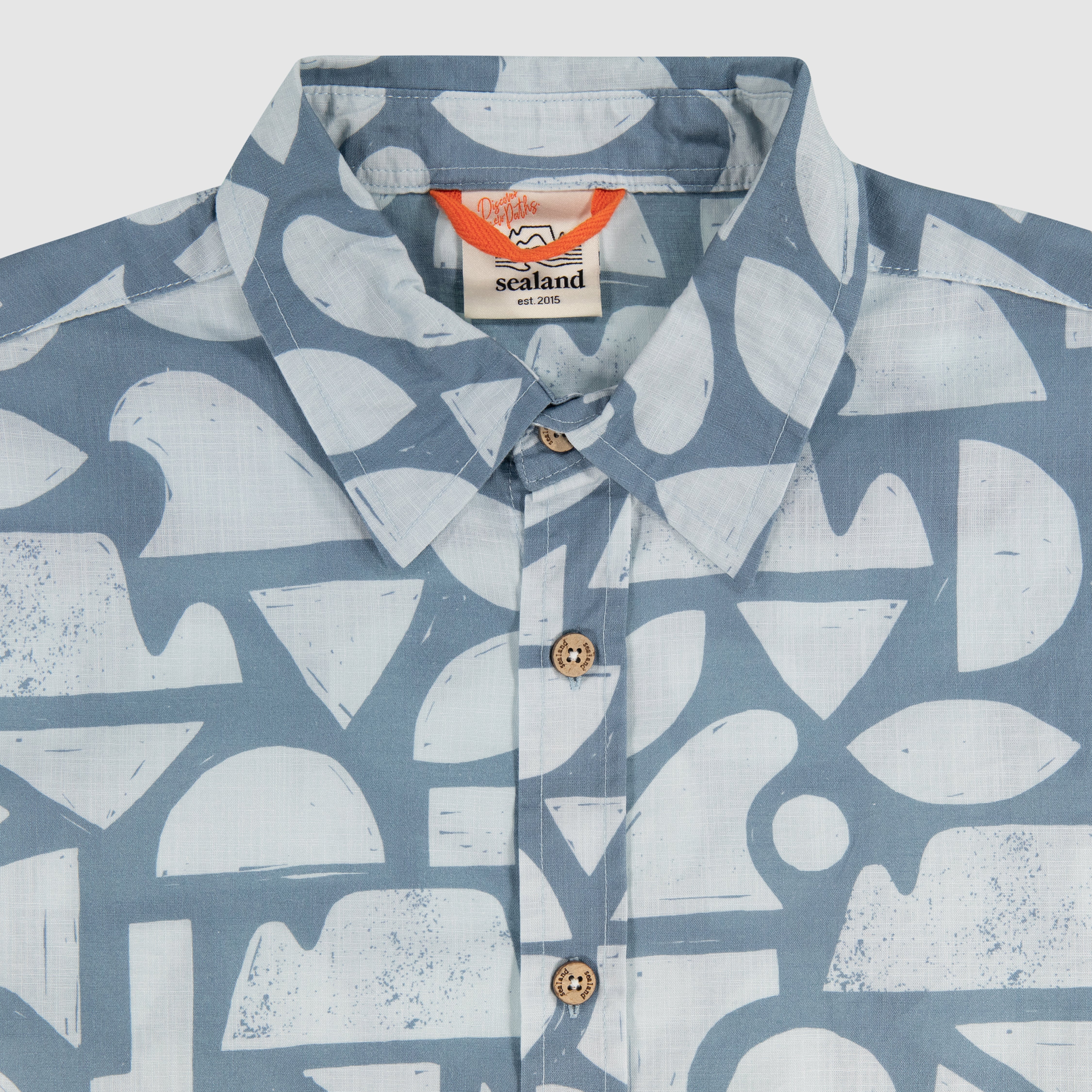 Summer Shirt - Geometric Blues