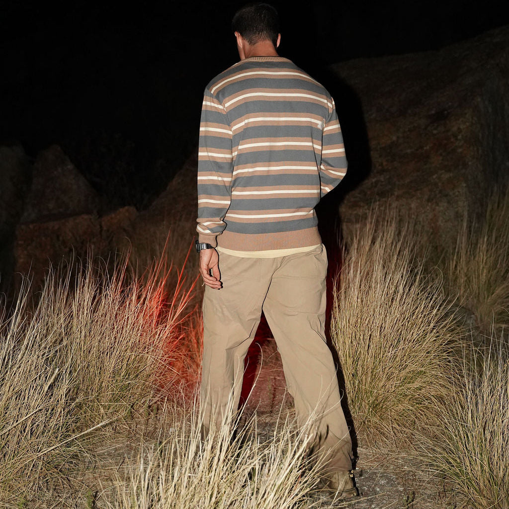 Men's Striped Crew Neck