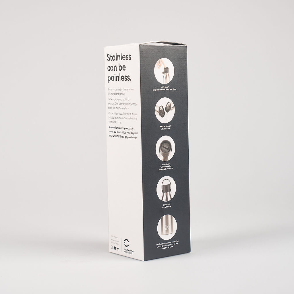 Circular&Co x Sealand 1L insulated water bottle in recycled stainless steel with click lid