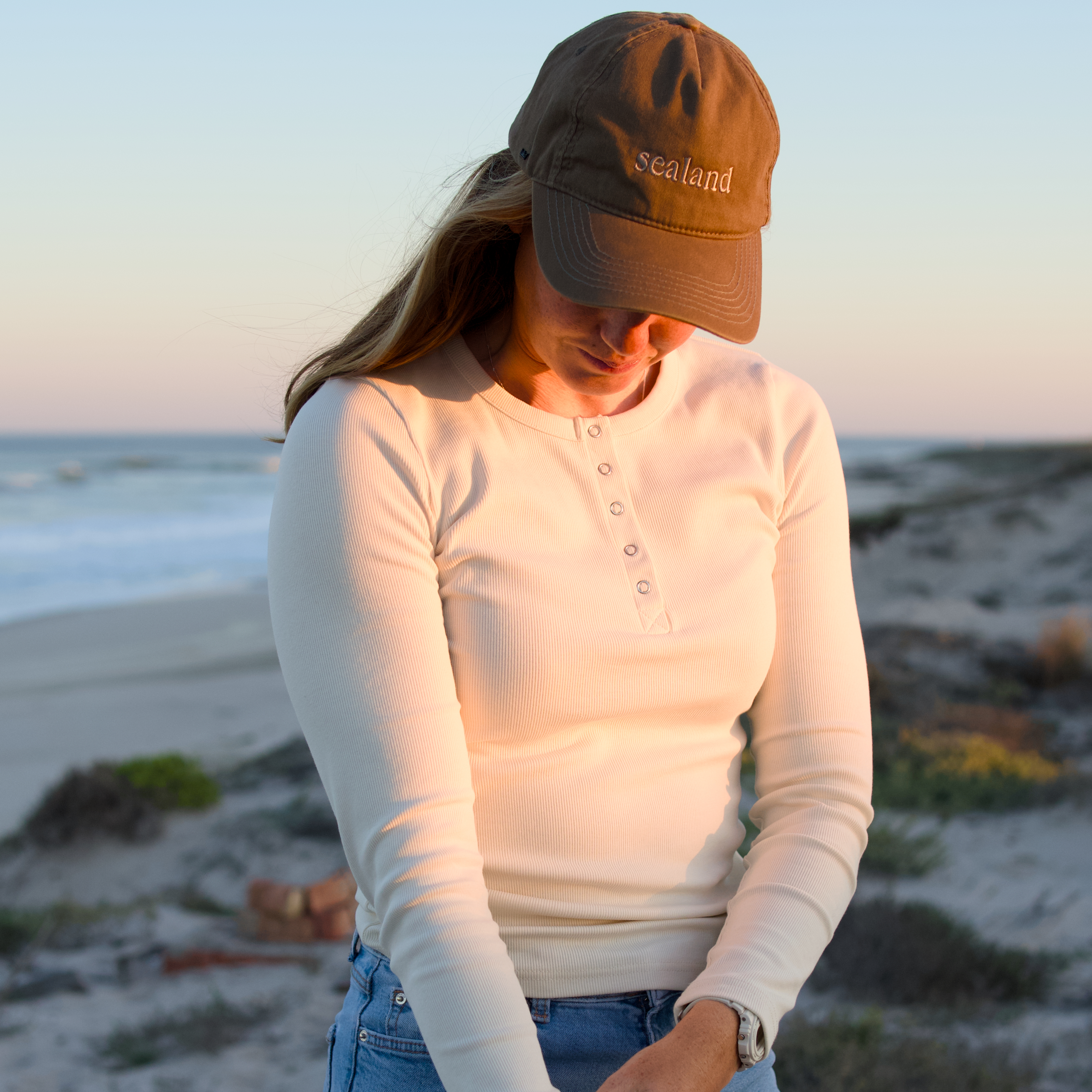 Women's Ribbed Henley