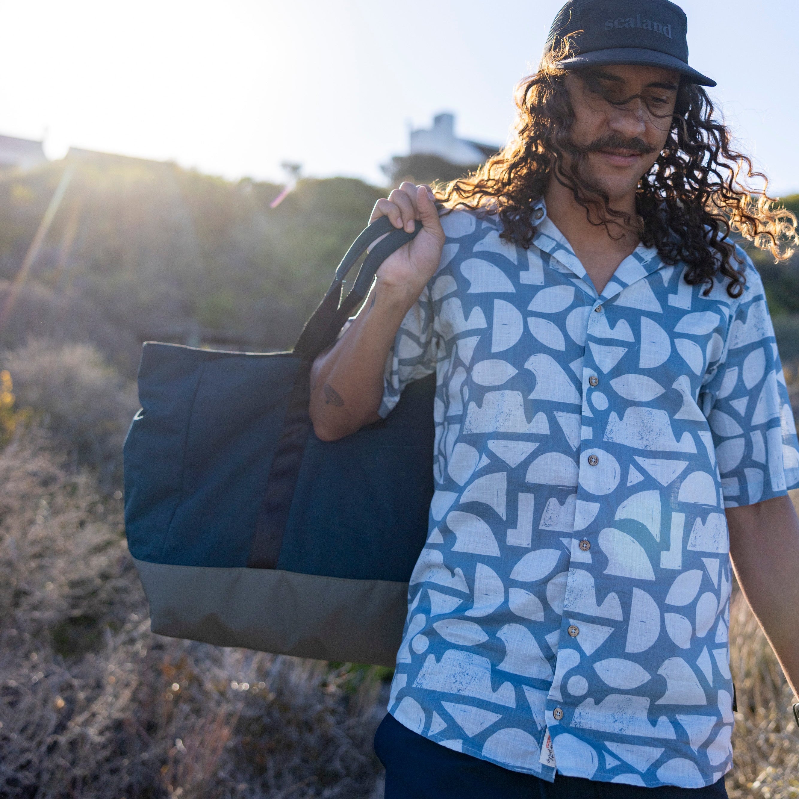 Summer Shirt - Geometric Blues